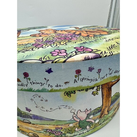 Disney Classic Winnie the Pooh Tigger Hat Storage Box Circle 15” A Springish day - Picture 8 of 13